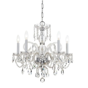 Crystorama Traditional 5 Light Crystal Chrome Chandelier I 1005-Ch-cl-mwp - All