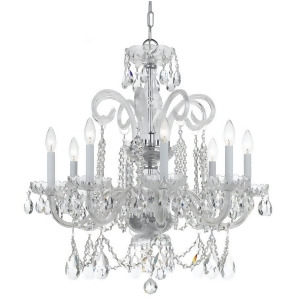 Crystorama Traditional 8 Light Crystal Chrome Chandelier V 5008-Ch-cl-mwp - All