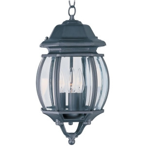 Maxim Crown Hill 3-Light Outdoor Hanging Lantern Black 1036Bk - All