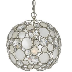 Crystorama Palla 1 Light Antique Silver Sphere Mini Chandelier 527-Sa - All