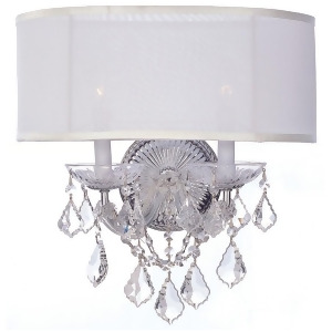 Crystorama Brentwood 2 Light Clear Crystal Chrome Sconce 4482-Ch-smw-cl-mwp - All