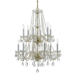 Crystorama Traditional Crystal Spectra Crystal Chandelier 1137-Pb-cl-saq - All