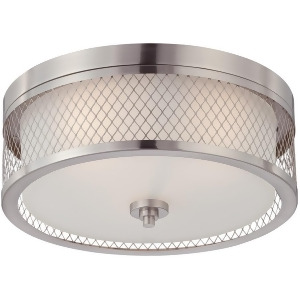 Nuvo Fusion 3 Light Flush Dome Fixture w/ Frosted Glass 60-4691 - All
