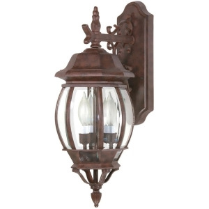 Nuvo Central Park 3 Light 22 Wall Lantern w/ Clear Beveled Glass 60-892 - All
