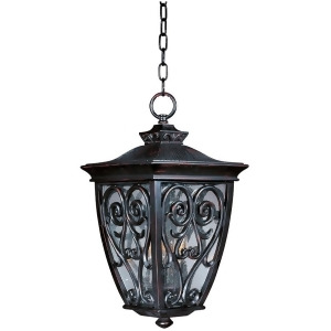 Maxim Newbury Vx 3-Light Outdoor Hanging Lantern Bronze 40128Cdob - All