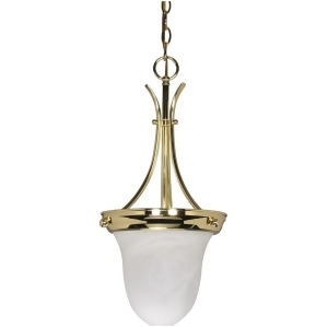 Nuvo Lighting 1 Light 10 Pendant Alabaster Glass Bell 60-396 - All