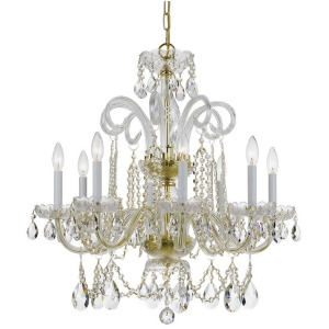 Crystorama Traditional Crystal Elements Crystal Chandelier 5008-Pb-cl-s - All