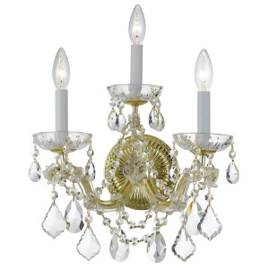 Crystorama Maria Theresa 3 Light Clear Crystal Gold Sconce Ii 4403-Gd-cl-mwp - All
