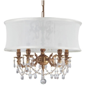 Crystorama Brentwood Aged Brass chandelier Crystal Spectra 5535-Ag-smw-clq - All