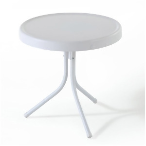 Crosley Griffith Metal 20 Side Table in White Finish Co1011a-wh - All