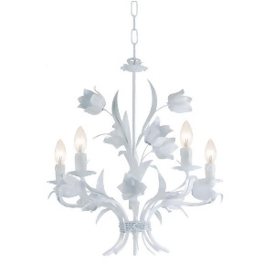 Crystorama Southport 5 Light Wet White Chandelier 4815-Ww - All
