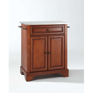 Crosley LaFayette Stainless Steel Top Portable Kitchen Island Cherry Kf30022bch - All