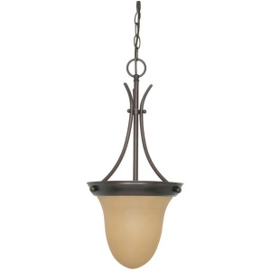 Nuvo 1 Light 10 Pendant w/ Champagne Linen Washed Glass 60-1278 - All