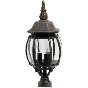 Maxim Crown Hill 3-Light Outdoor Pole/Post Lantern Rust Patina 1035Rp - All