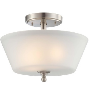 Nuvo Surrey 3 Light Semi Flush Fixture w/ Frosted Glass 60-4151 - All