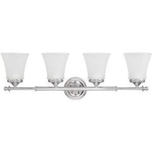 Nuvo Teller 4 Light Vanity Fixture w/ Frosted Etched Glass 60-4264 - All