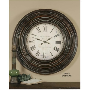 Uttermost Trudy Clock Distressed Burnished Brown 6726 - All