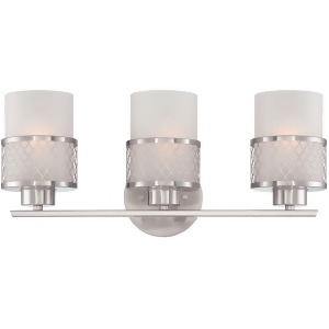 Nuvo Lighting Fusion 3 Light Vanity Fixture w/ Frosted Glass 60-4683 - All