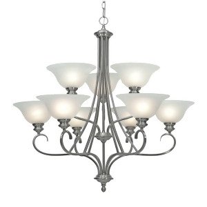 Golden Lighting Lancaster Pw Pewter 2 Tier Chandelier 6005-9Pw - All