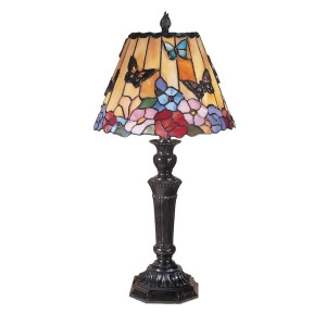 Dale Tiffany Butterfly /Peony Tiffany Table Lamp Tt100587 - All