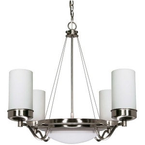 Nuvo Polaris 6 Light 29 Chandelier w/ Satin Frosted Glass Shades 60-607 - All