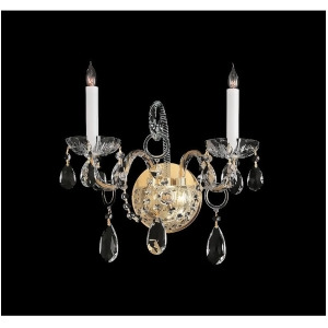 Crystorama Traditional 2 Light Clear Crystal Brass Sconce Ii 1122-Pb-cl-mwp - All