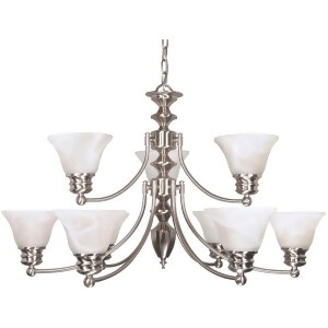 Nuvo Empire 9 Light 32 Chandelier w/ Glass Bell Shades 60-360 - All