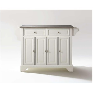 Crosley LaFayette Stainless Steel Top Kitchen Island White Kf30002bwh - All