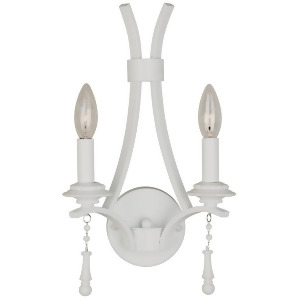Crystorama Parson 2 Light Wet White Sconce 9352-Ww - All