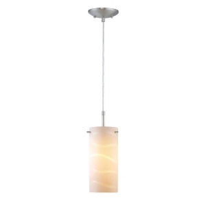Lite Source Pendant Lamp Polished Steel White Glass Shade Ls-19991wht - All