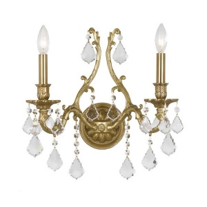 Crystorama Yorkshire 2 Light Clear Crystal Brass Sconce 5142-Ag-cl-mwp - All