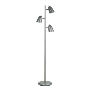 Dainolite 3 Light Floor Lamp Satin Chrome Adjustable Heads Dm330f-sc - All