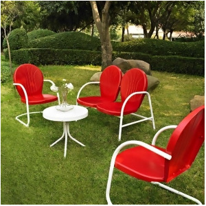 Crosley Griffith 4 Piece Metal Outdoor Seating Set Ko10001re - All