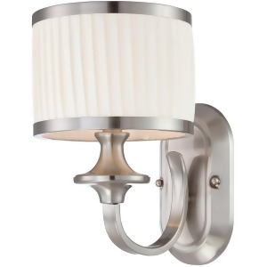 Nuvo Candice 1 Light Vanity Fixture w/ Pleated White Shade 60-4731 - All