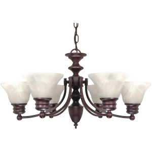 Nuvo Empire 6 Light 26 Chandelier w/ Glass Bell Shades 60-358 - All