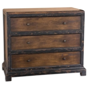 Uttermost Rishi Antique Three Drawer Chest 25504 - All