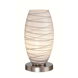 Lite Source Table Lamp Polished Silver With Glass Shade Ls-20855 - All