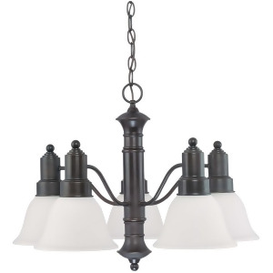 Nuvo Gotham 5 Light 25 Chandelier w/ Frosted White Glass 60-3143 - All