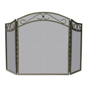 Uniflame 3 Fold Bronze Wrought Iron Arch Top Screen S-1638 - All
