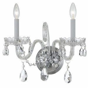 Crystorama Traditional 2 Light Clear Crystal Chrome Sconce I 1032-Ch-cl-mwp - All