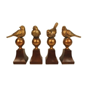 Sterling Ind. Set of 4 Audobon Finials Statue 87-3025 - All