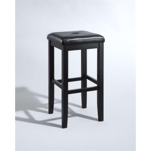 Crosley Upholstered Square Seat 29 Bar Stools in Black Set of 2 Cf500529-bk - All