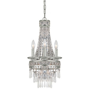 Crystorama Mercer 4 Light Olde Silver Mini Chandelier 5263-Os-cl-mwp - All