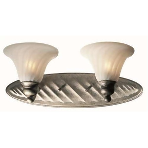 Lite Source 2-Lite Wall Lamp Pewter With Scavo Glass Ls-13822 - All