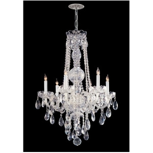 Crystorama Traditional 6 Light Crystal Chrome Chandelier Iv 1106-Ch-cl-mwp - All