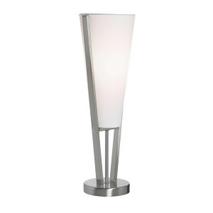 Dainolite Emotions Table Lamp Satin Chrome White Linen Shade 83322-Sc - All
