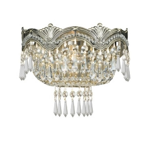 Crystorama Majestic 2 Light Clear Crystal Brass Sconce I 1480-Hb-cl-mwp - All