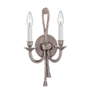 Crystorama 2 Light Pewter Cast Brass Wall Mount Iii 650-Pw - All