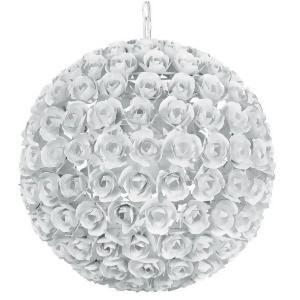 Crystorama Cypress 5 Light White Rose Sphere Chandelier 539-Ww - All