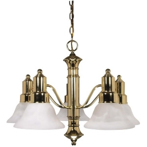 Nuvo Gotham 5 Light 25 Chandelier w/ Glass Bell Shades 60-193 - All